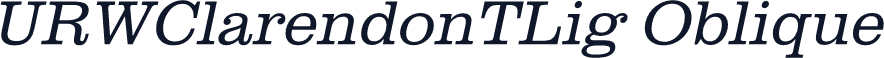 URWClarendonTLig Oblique