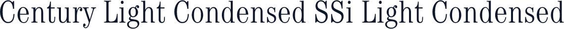 Century Light Condensed SSi Light Condensed