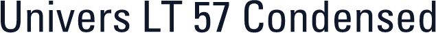 Univers LT 57 Condensed