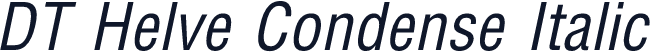 DT Helve Condense Italic