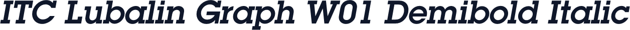ITC Lubalin Graph W01 Demibold Italic