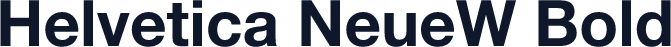 Helvetica NeueW Bold