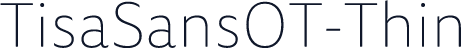 TisaSansOT-Thin
