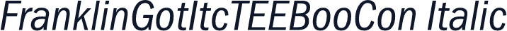 FranklinGotItcTEEBooCon Italic