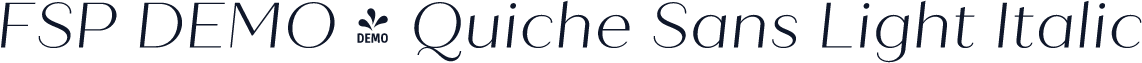 FSP DEMO - Quiche Sans Light Italic
