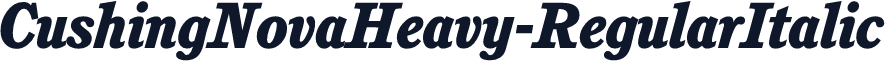 CushingNovaHeavy-RegularItalic