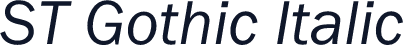 ST Gothic Italic