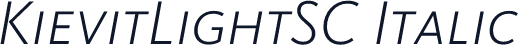 KievitLightSC Italic