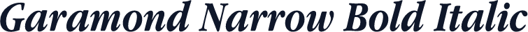 Garamond Narrow Bold Italic