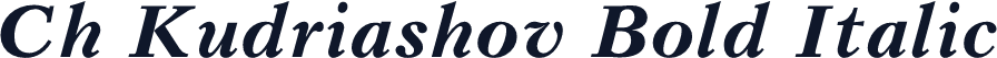 Ch Kudriashov Bold Italic