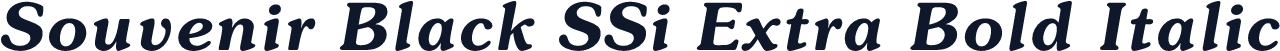 Souvenir Black SSi Extra Bold Italic