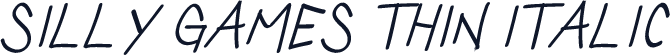 Silly Games Thin Italic
