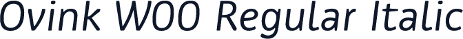 Ovink W00 Regular Italic