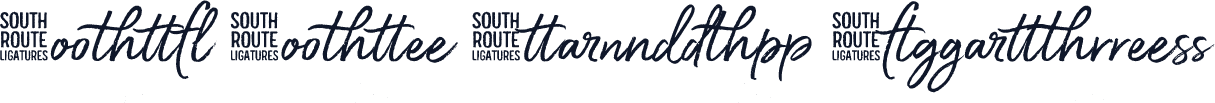 South Route Standup Ligatures