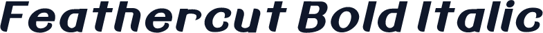 Feathercut Bold Italic