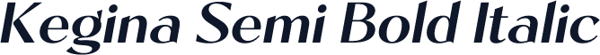 Kegina Semi Bold Italic