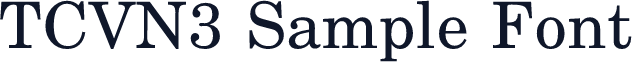 TCVN3 Sample Font