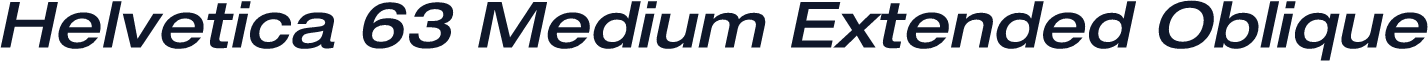Helvetica 63 Medium Extended Oblique