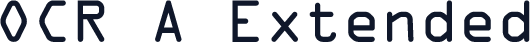 OCR A Extended