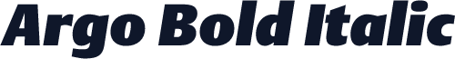 Argo Bold Italic