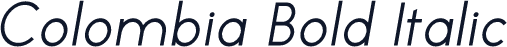 Colombia Bold Italic