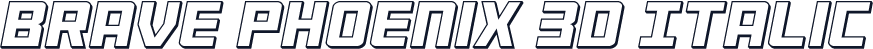 Brave Phoenix 3D Italic