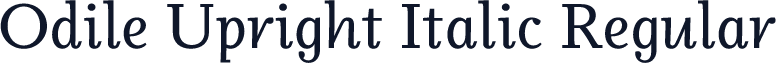 Odile Upright Italic Regular