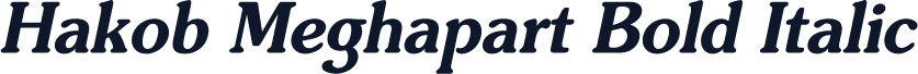 Hakob Meghapart Bold Italic
