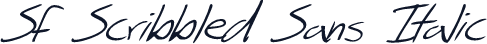 SF Scribbled Sans Italic