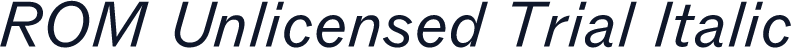 ROM Unlicensed Trial Italic