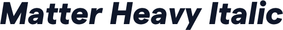 Matter Heavy Italic
