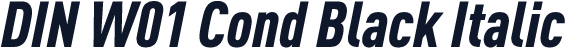 DIN W01 Cond Black Italic