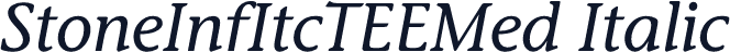 StoneInfItcTEEMed Italic