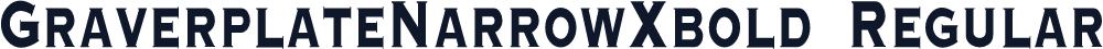 GraverplateNarrowXbold Regular
