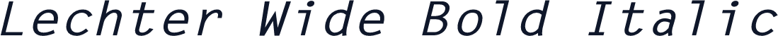 Lechter Wide Bold Italic