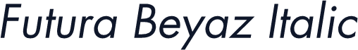 Futura Beyaz Italic