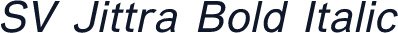 SV Jittra Bold Italic