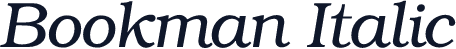 Bookman Italic