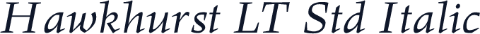 Hawkhurst LT Std Italic