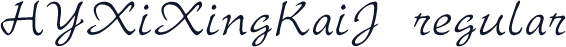 HYXiXingKaiJ regular