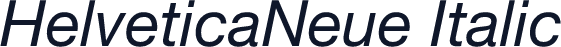 HelveticaNeue Italic