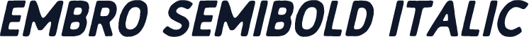 Embro SemiBold Italic