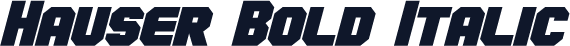 Hauser Bold Italic
