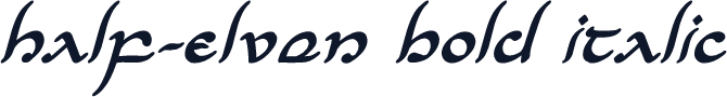Half-Elven Bold Italic