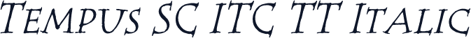 Tempus SC ITC TT Italic