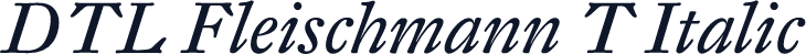 DTL Fleischmann T Italic