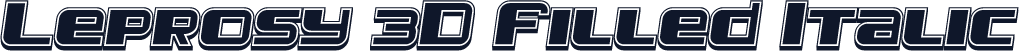 Leprosy 3D Filled Italic