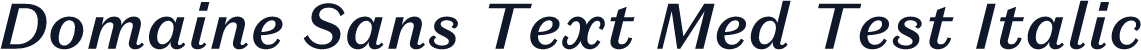 Domaine Sans Text Med Test Italic