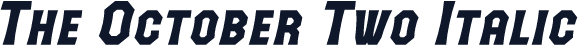 The October Two Italic