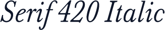 Serif 420 Italic